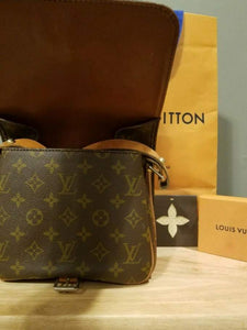 Authentic Louis Vuitton Cartouchiere Monogram Crossbody Shoulder Bag